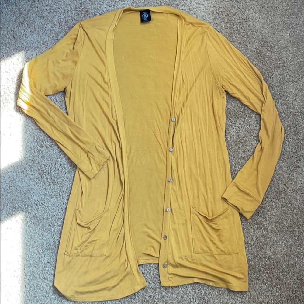 Agnes & Dora mustard cardigan